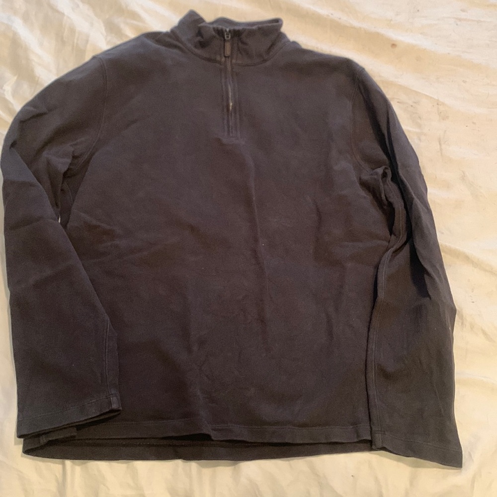 J crew sueded cotton jersey half-zip pullover Size M